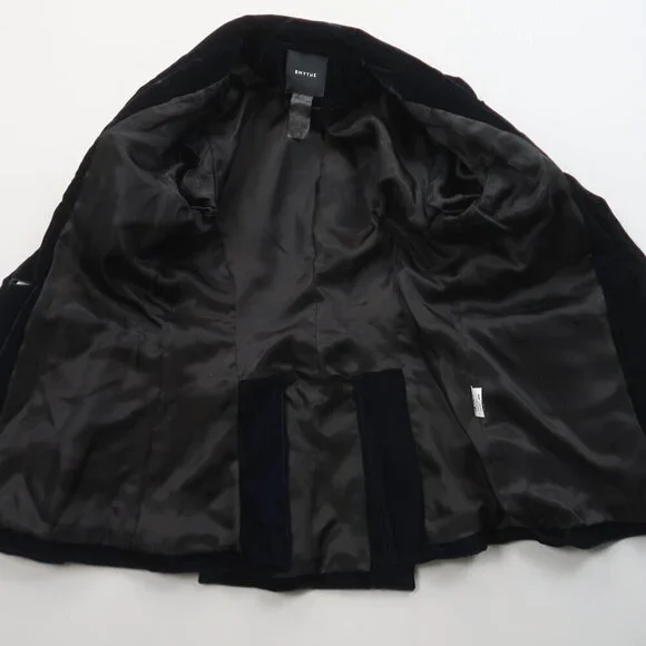 Smythe Velvet Peaked Lapel Blazer Navy Blue Size 2 - Picture 6 of 13